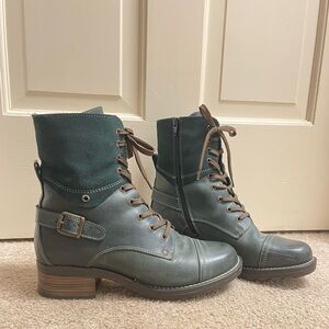 Taõs Crave Green Lace Up Combat Boots